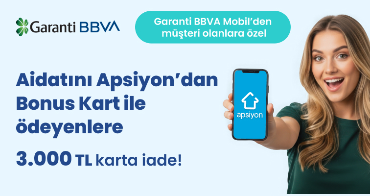 Garanti BBVA ile 3.000 TL Aidat İadesi